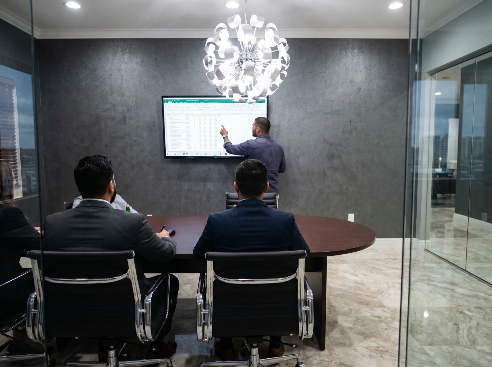 The conference room at the Sanford office
