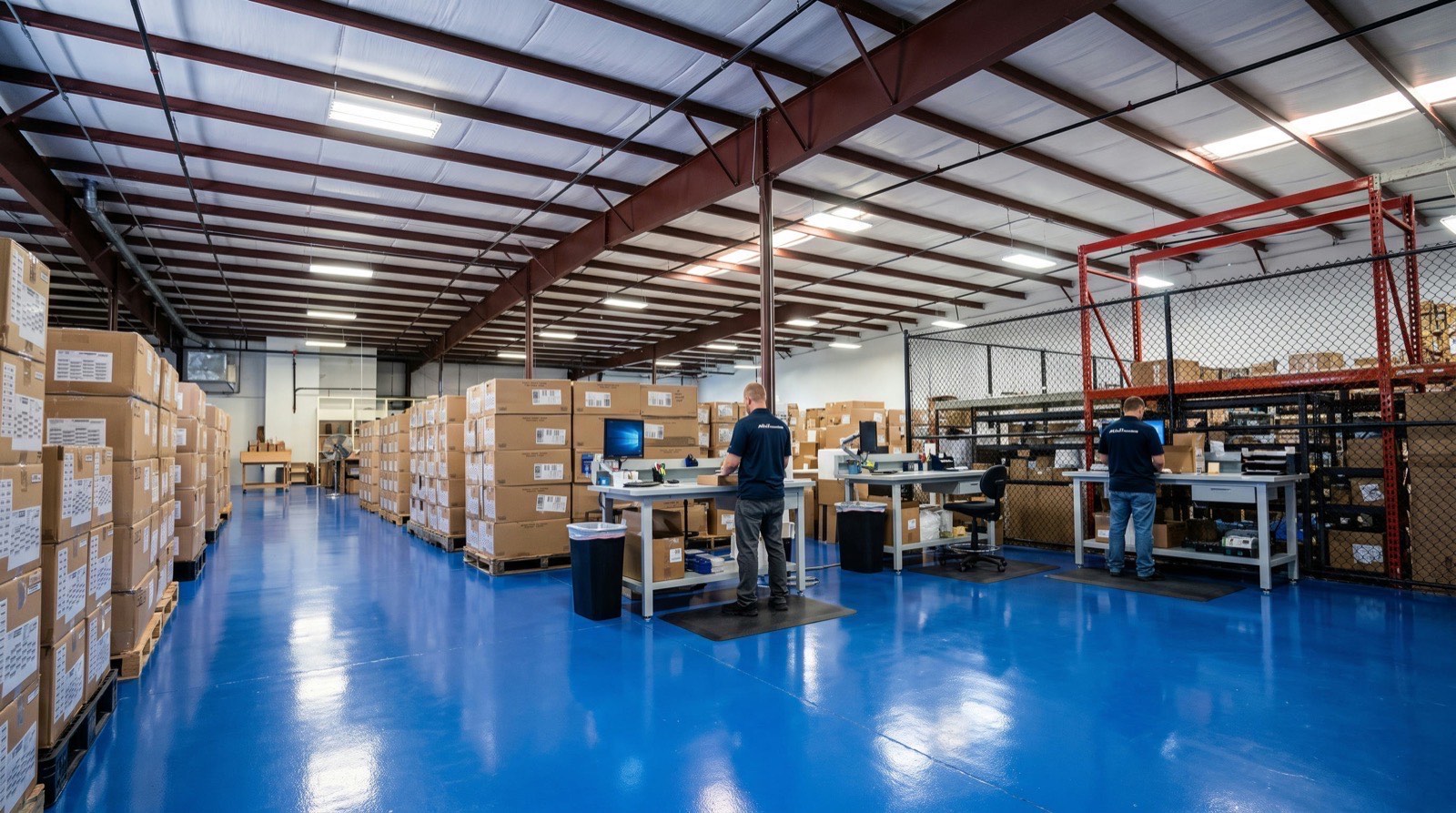 The warehouse floor at the Sanford operation